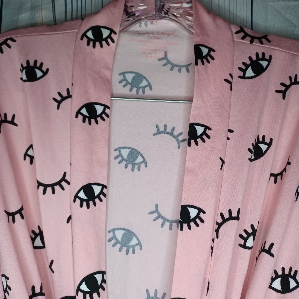 Spoiled Angel Pink Robe With Eye Print View 5
